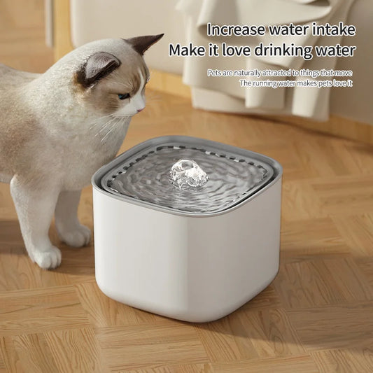 New Life U™ Hydro-Pure™ 3L Smart Water Fountain – High-Capacity Auto-Recirculating Dispenser with Quad-Action Filtration & Mute Motor for Cats & Dogs